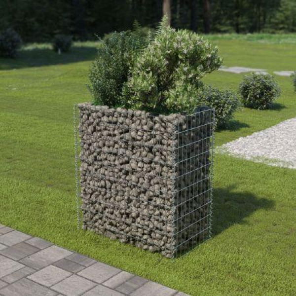 Gabion Planter Galvanised Steel 90x50x100 Cm