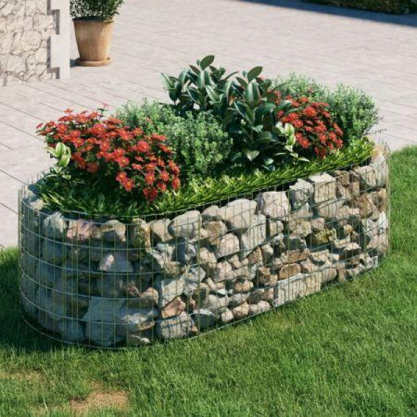 Gabion Raised Bed Galvanised Iron 200x100x50 Cm