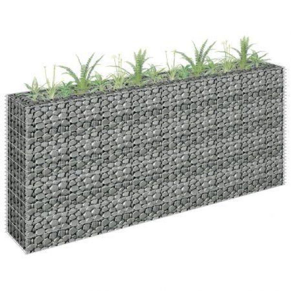 Gabion Raised Bed Galvanised Steel 180x30x90 Cm