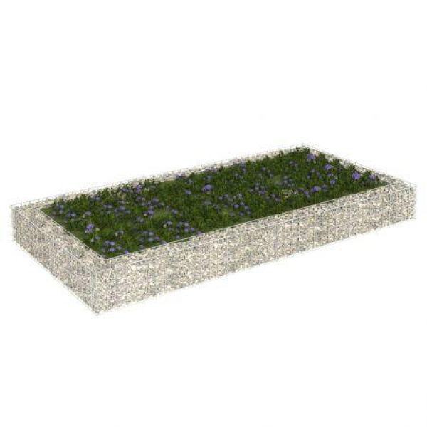 Gabion Raised Bed Galvanised Steel 200x100x20 Cm