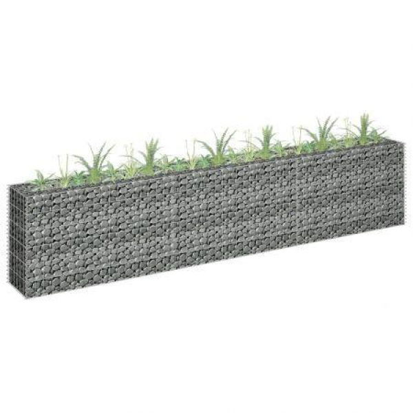 Gabion Raised Bed Galvanised Steel 270x30x60 Cm