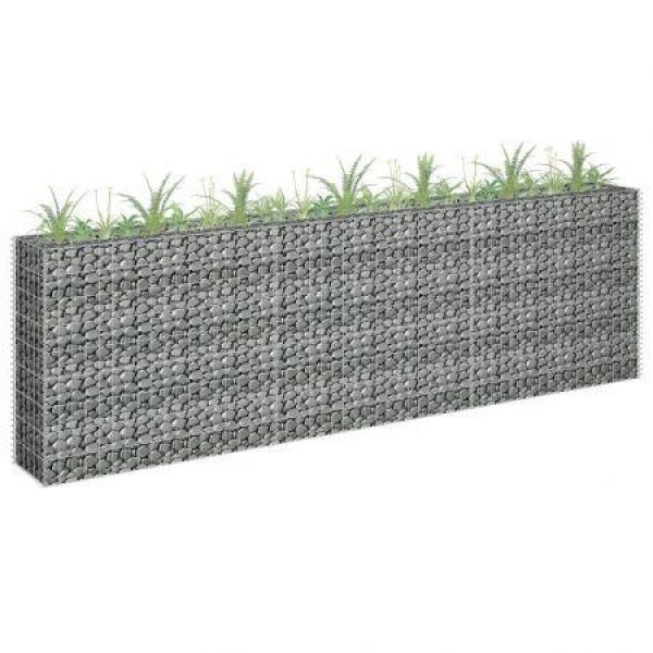 Gabion Raised Bed Galvanised Steel 270x30x90 Cm