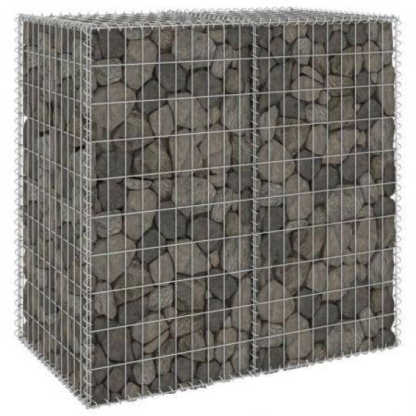 Gabion Wall With Covers Galvanised Steel 100x60x100 Cm