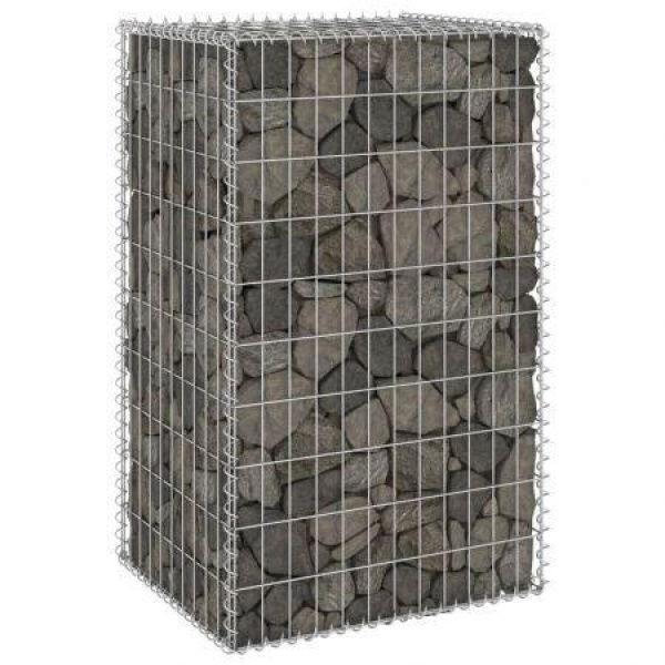 Gabion Wall With Covers Galvanised Steel 60x50x100 Cm