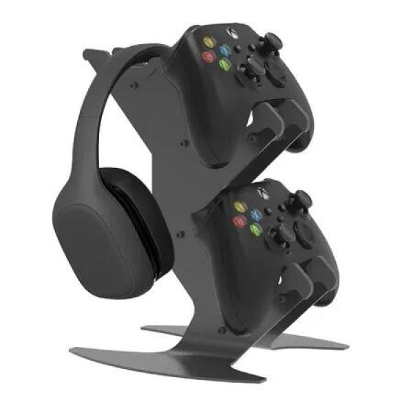 Game Controller and Headset Stand for X-box, PlayStation, -Switch, and PC (Black)