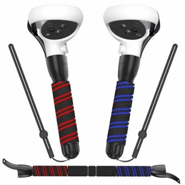 Game Controller Grips Compatible Oculus Quest 2 VR Gorilla Tag Long Arms Dual Extension Gaming Accessories Black