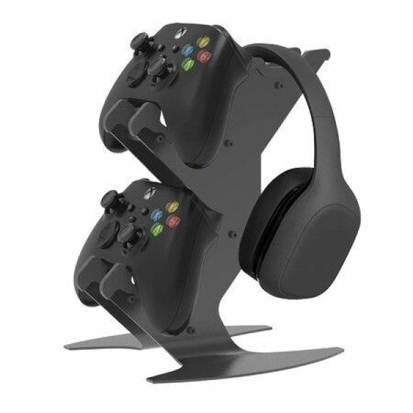 Game Controller Rack Headset Stand For Xbox Series X/S PS5 PS4 NS PC/Headset Organizer For Video Game Accessories (Black)