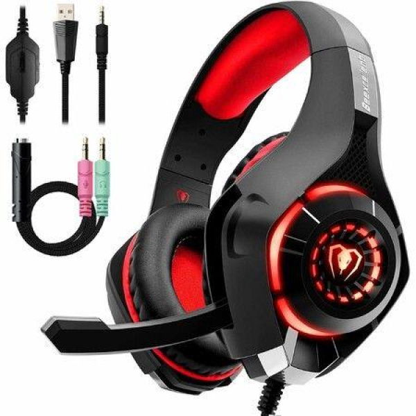 Gaming Headset With Noise Canceling Mic PS4 Xbox One Headset With Crystal 3D Gaming Sound For PC Mac Laptop Mobile