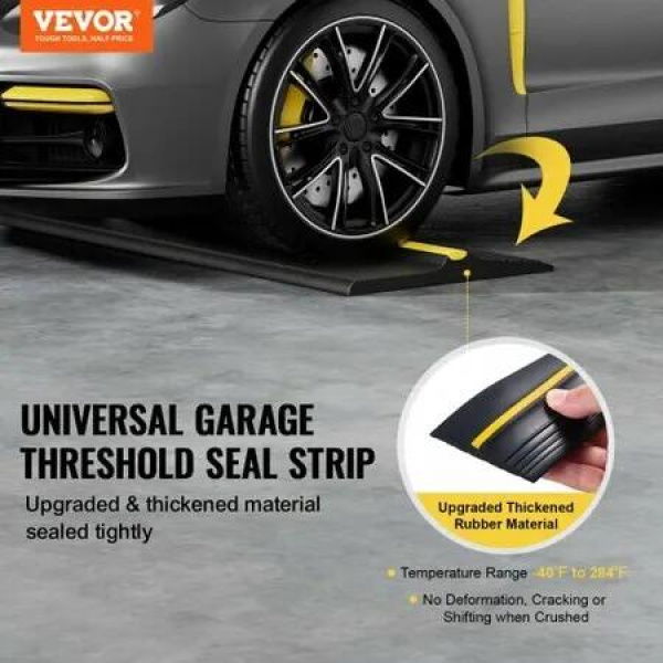 Garage Door Threshold Seal Strip 12 FT Universal Bottom Waterproof PVC