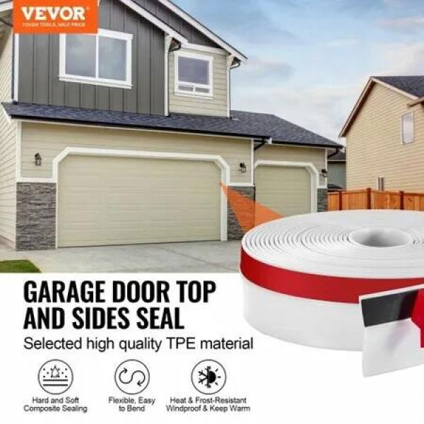 Garage Door Top and Sides Seal Strip 34 FT Universal Weather Stripping