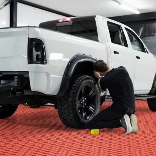 Garage Tiles Interlocking 12x12 in 50 Pack Garage Flooring Tiles Red