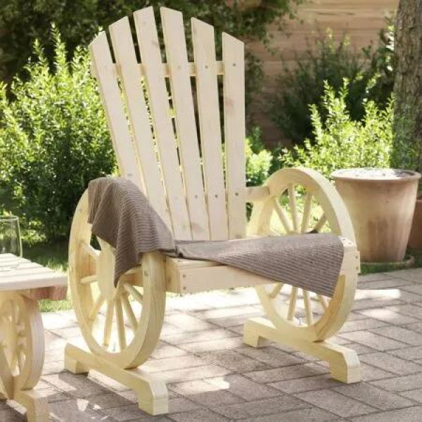 Garden Adirondack Chair Solid Wood Fir