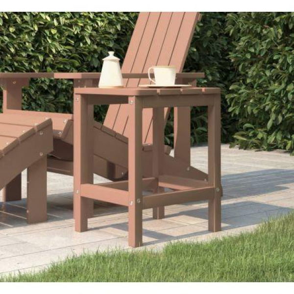 Garden Adirondack Table Brown 38x38x46 Cm HDPE