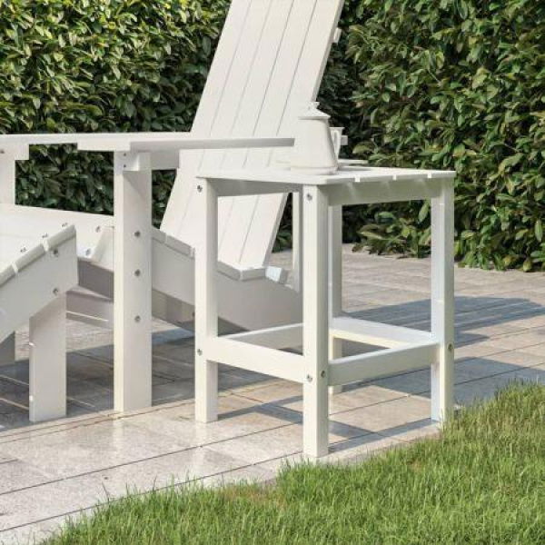 Garden Adirondack Table White 38x38x46 Cm HDPE