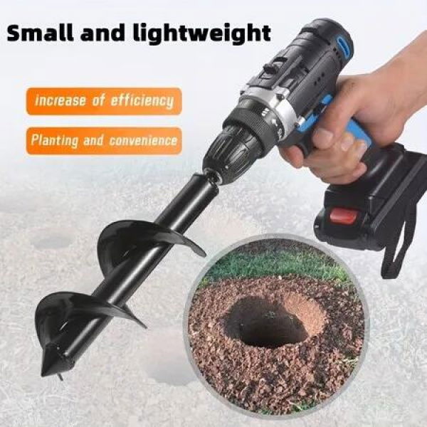 Garden Auger Drill Bit Set, Garden Cultivator Hole Drill Digger Planter Tool for Gardening Seedlings Flower Bulbs Planting, 22*4cm