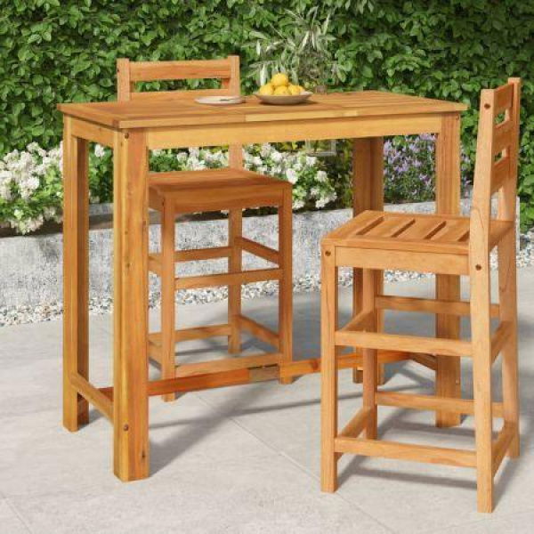 Garden Bar Table 120x60x105 Cm Solid Wood Acacia