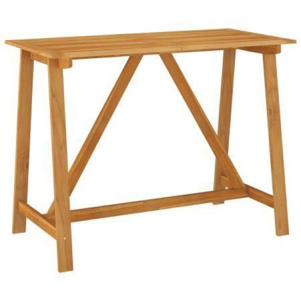 Garden Bar Table 140x70x104 Cm Solid Acacia Wood