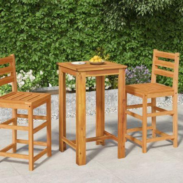 Garden Bar Table 60x60x105 Cm Solid Wood Acacia