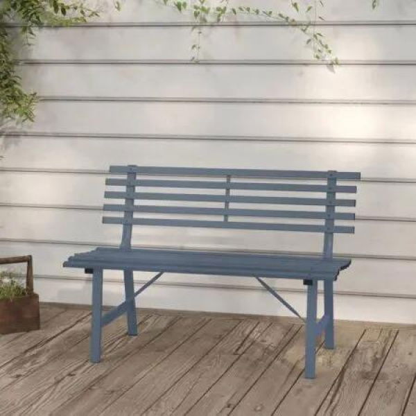 Garden Bench 110 cm Steel Grey