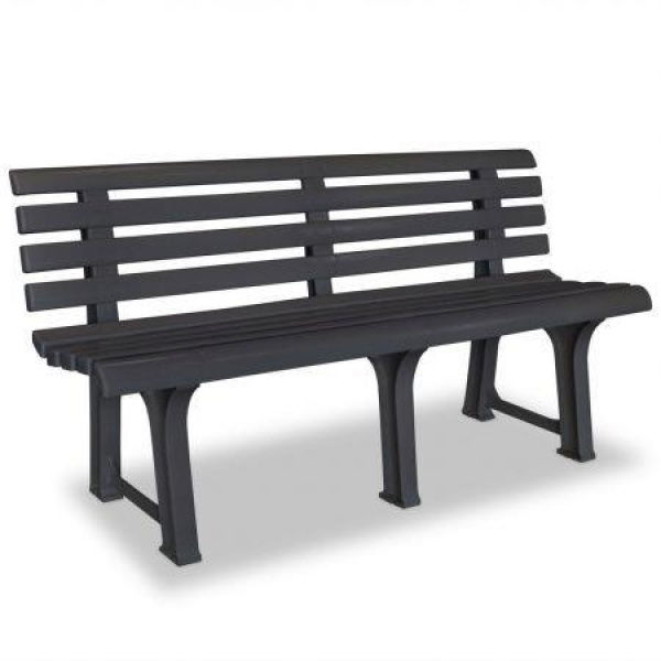 Garden Bench 1455 Cm Plastic Anthracite