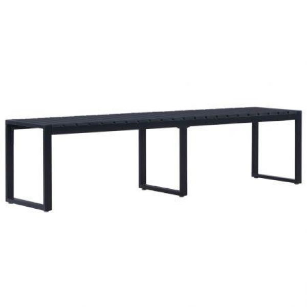 Garden Bench 180 Cm PS Board Black