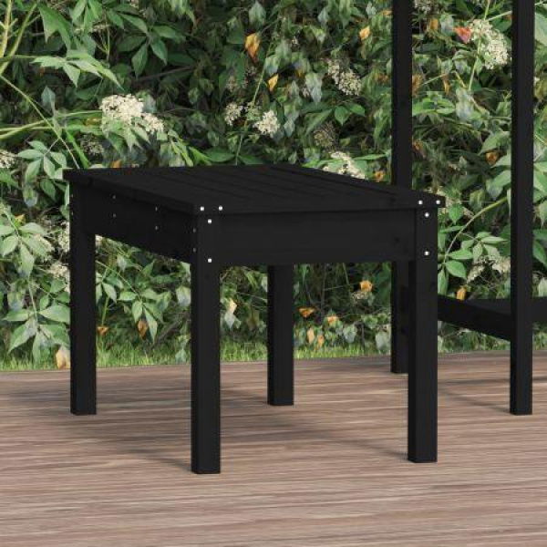 Garden Bench Black 80x44x45 Cm Solid Wood Pine