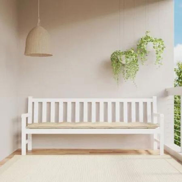 Garden Bench Cushion Beige 200x50x7 cm Oxford Fabric