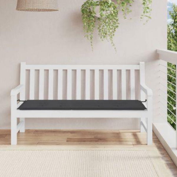 Garden Bench Cushion Black 150x50x3 Cm Oxford Fabric