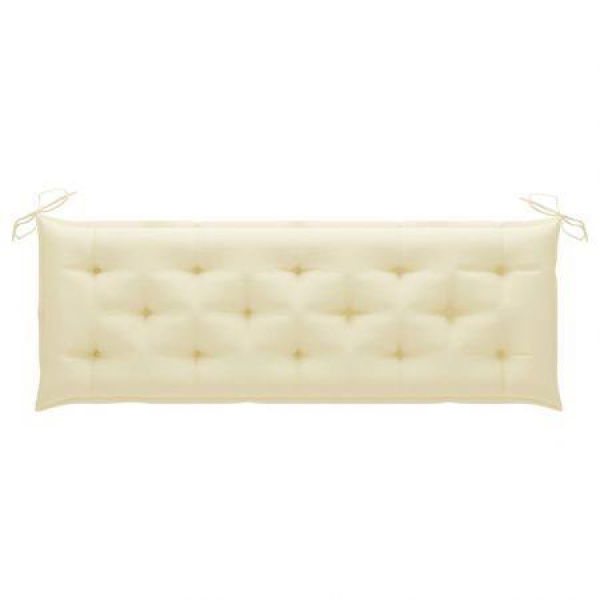 Garden Bench Cushion Cream White 150x50x7 Cm Fabric