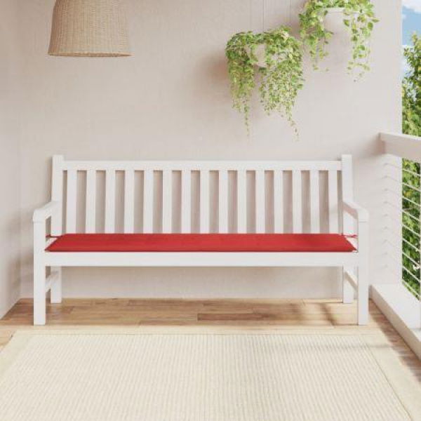 Garden Bench Cushion Red 180x50x3 Cm Oxford Fabric