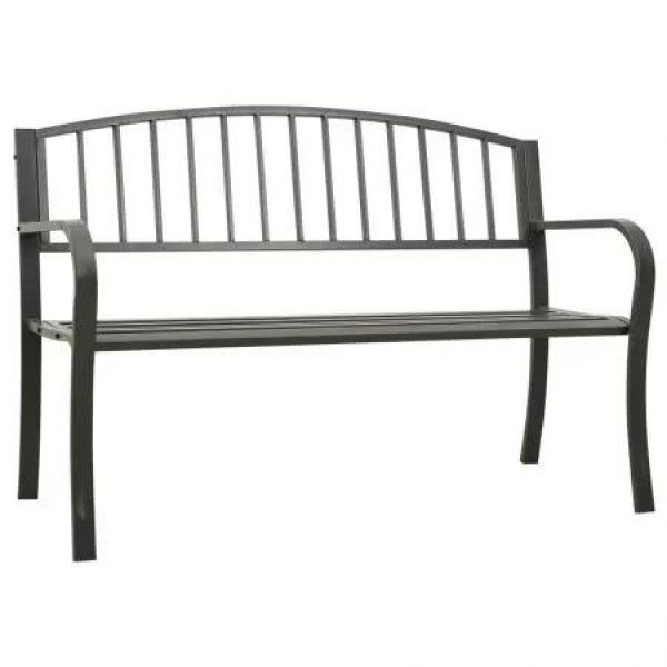 Garden Bench Grey 120 cm Steel