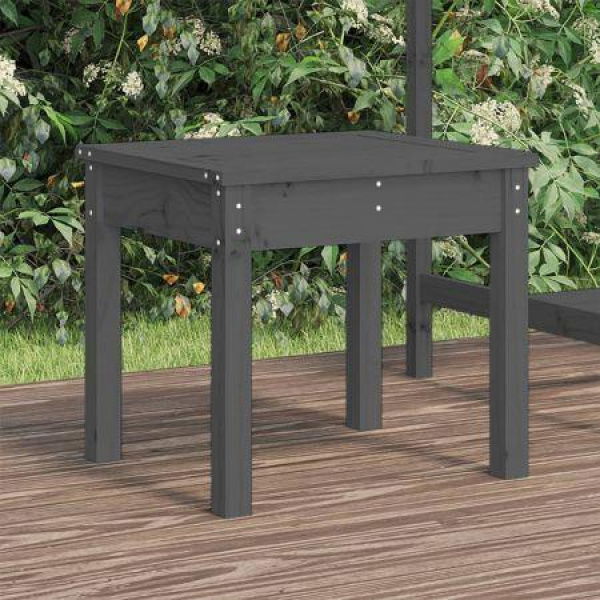 Garden Bench Grey 50x44x45 Cm Solid Wood Pine