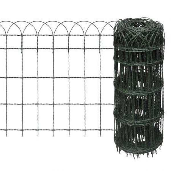 Garden Border Fence Powder-coated Iron 10x0.65m.
