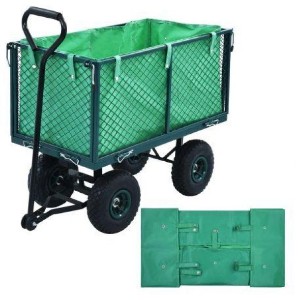 Garden Cart Liner Green Fabric