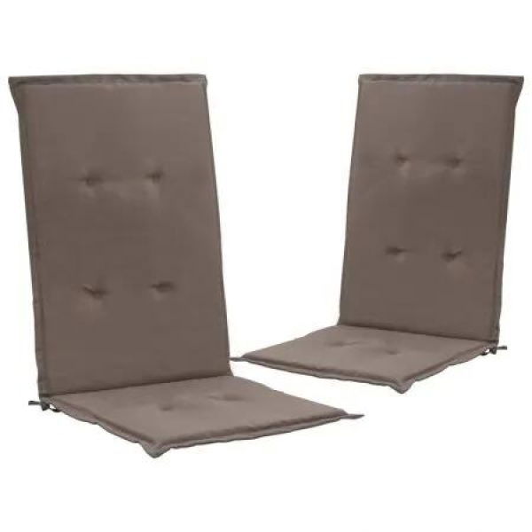 Garden Chair Cushions 2 pcs Taupe 120x50x3 cm