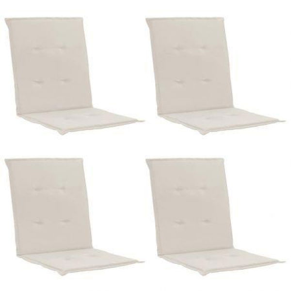 Garden Chair Cushions 4 Pcs Cream 100x50x3 Cm