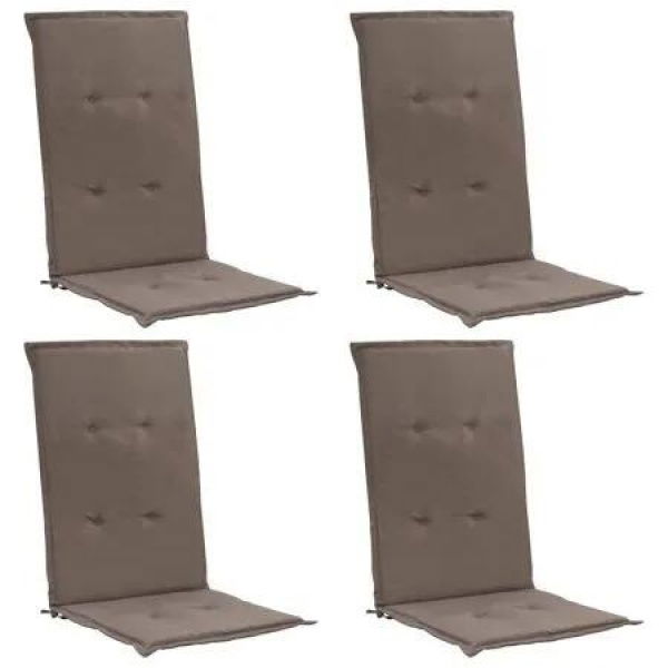 Garden Chair Cushions 4 pcs Taupe 120x50x3 cm