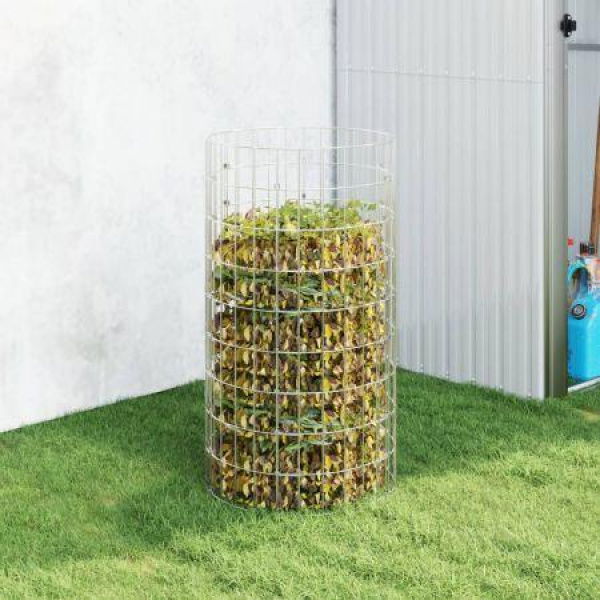 Garden Composter 50x100 Cm Galvanized Steel