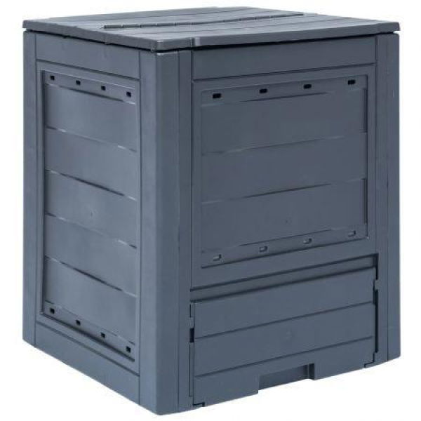 Garden Composter Grey 60x60x73 Cm 260 L