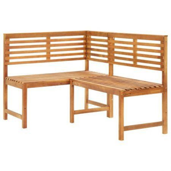 Garden Corner Bench 140 Cm Solid Acacia Wood