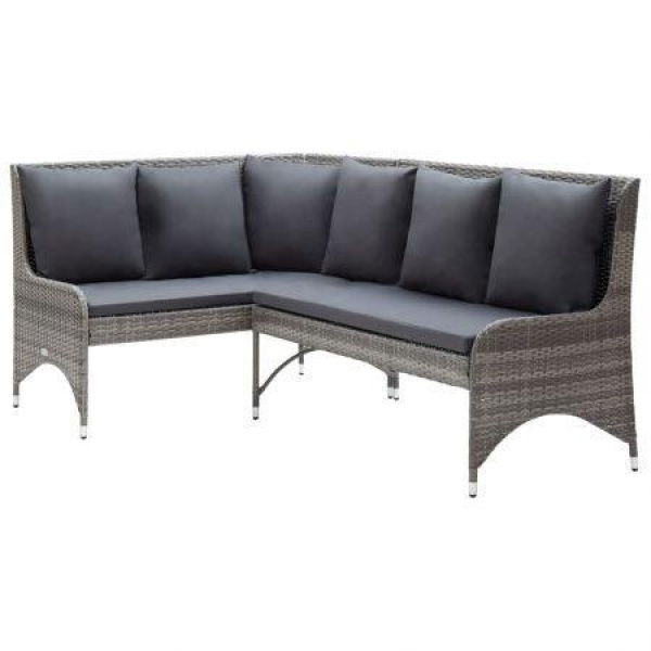 Garden Corner Sofas 2 Pcs Poly Rattan Grey