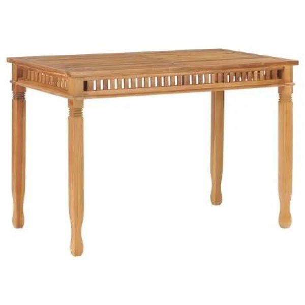 Garden Dining Table 120x65x80 cm Solid Teak Wood