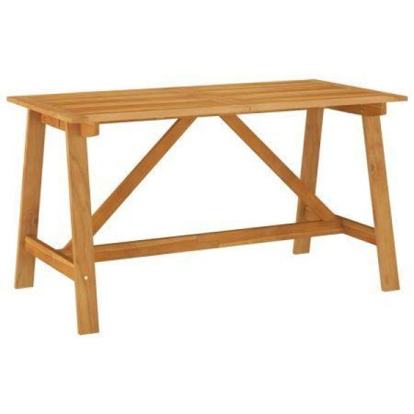 Garden Dining Table 140x70x73.5 Cm Solid Acacia Wood.