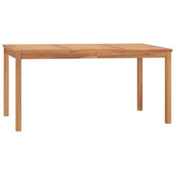 Garden Dining Table 160x80x77 Cm Solid Teak Wood