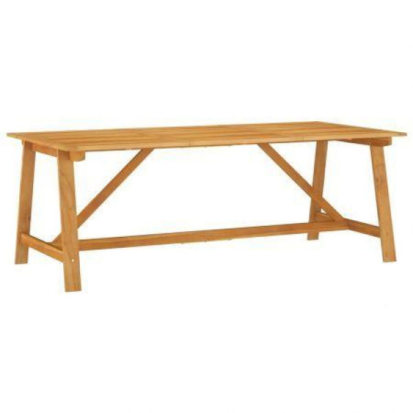 Garden Dining Table 206x100x74 Cm Solid Acacia Wood