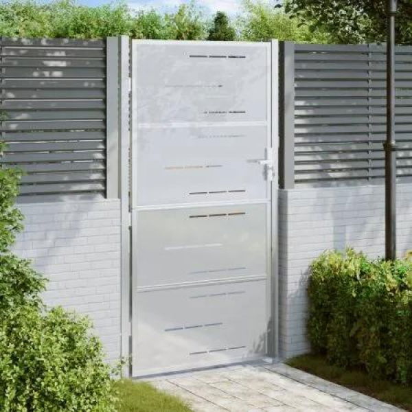 Garden Gate 100x180 cm Stainless Steel