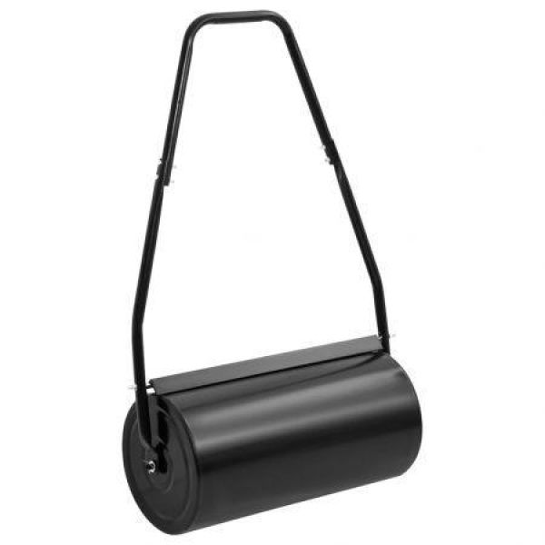 Garden Lawn Roller With Handle Black 42 L Iron And Steel