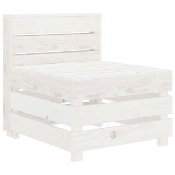 Garden Pallet Sofa White Wood