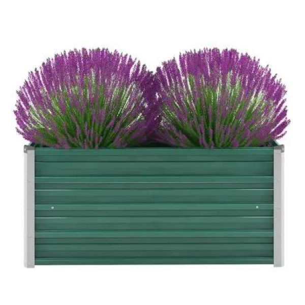 Garden Planter Galvanised Steel 100x40x45 cm Green