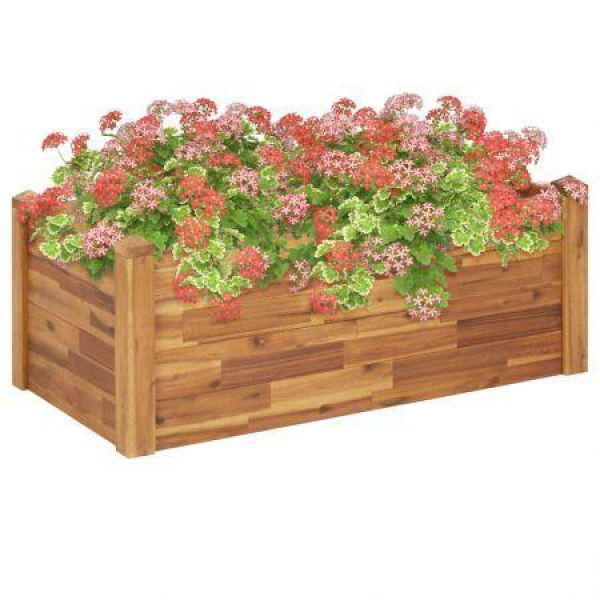 Garden Raised Bed 110x60x44 cm Solid Acacia Wood